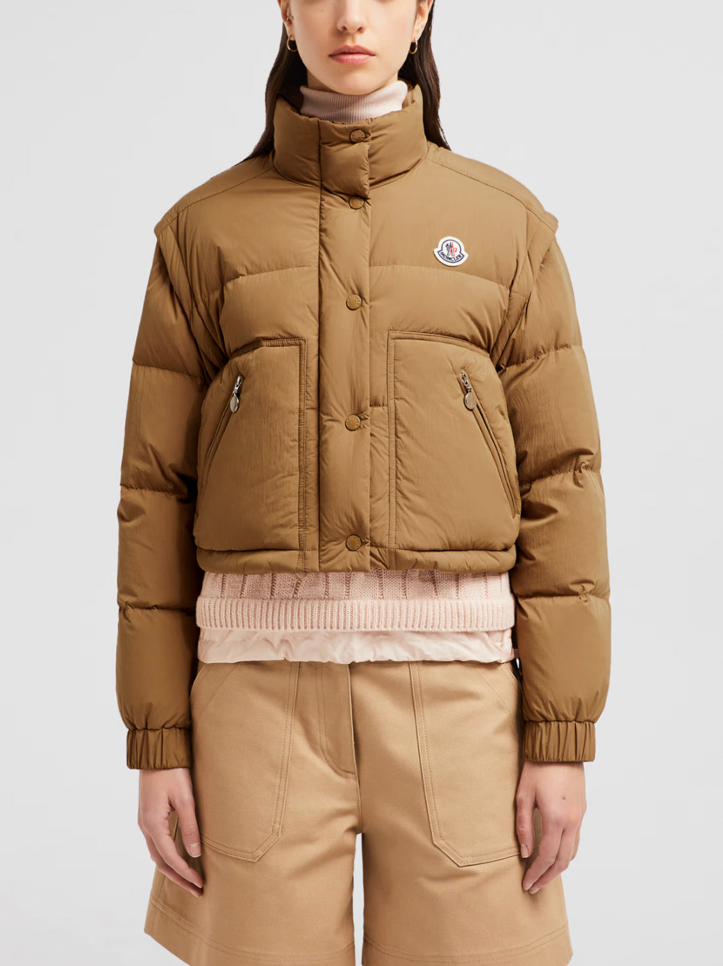 GIUBBOTTO MONCLER DONNA CORTO CAMMELLO