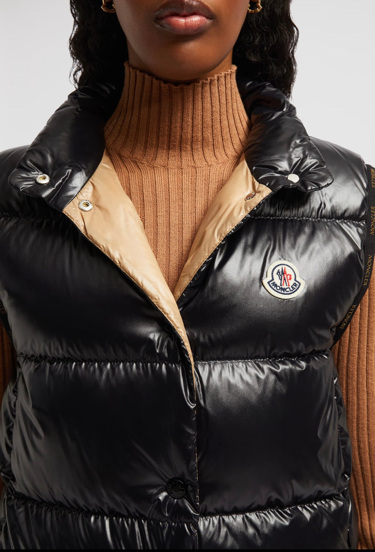 SMANICATO MONCLER DONNA NERO