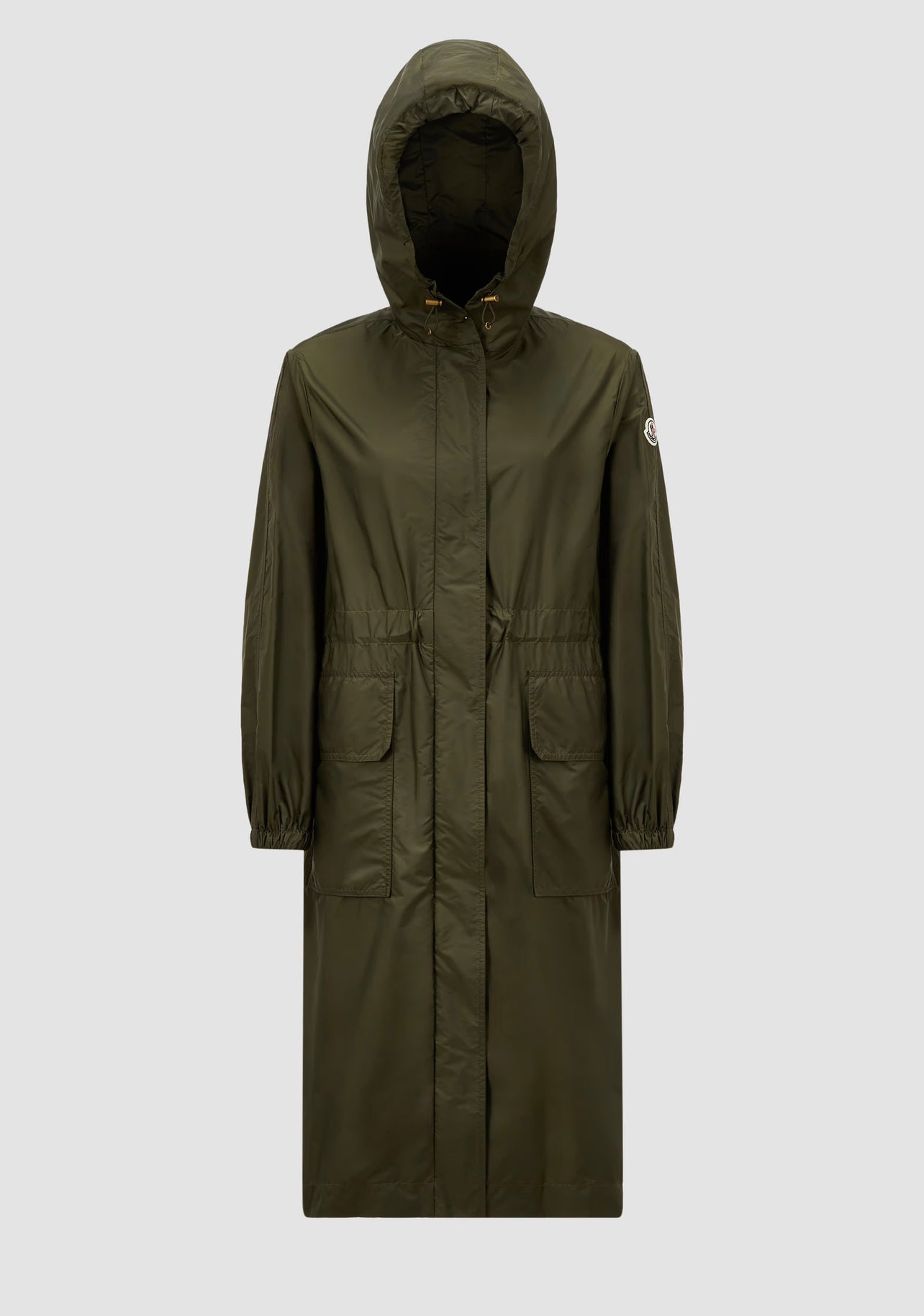 MONCLER DONNA VERDE IMPERMABILE LUNGO