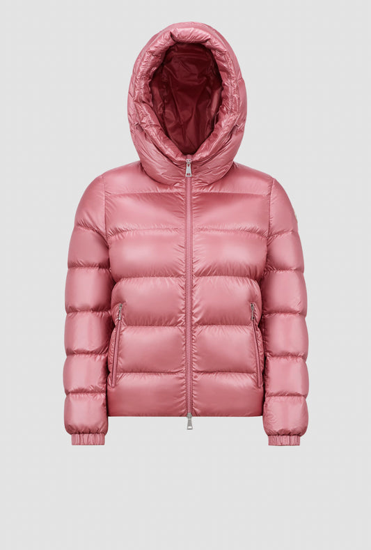 GIUBBOTTO MONCLER DONNA CORTO ROSA CAPPUCCIO CLASSICO