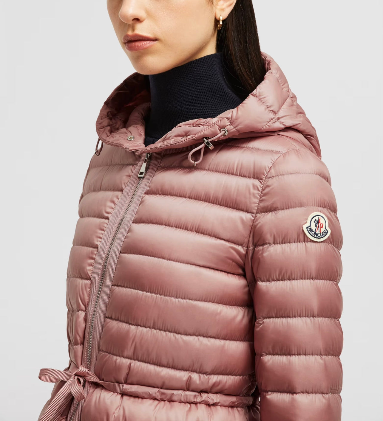 MONCLER DONNA ROSA CHIARO  CON CAPPUCCIO