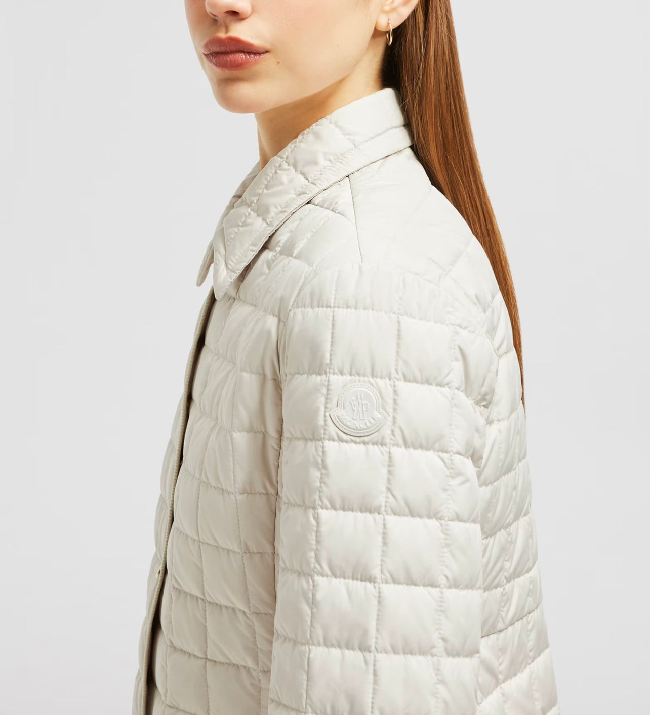 MONCLER DONNA QUADRONI BIANCO