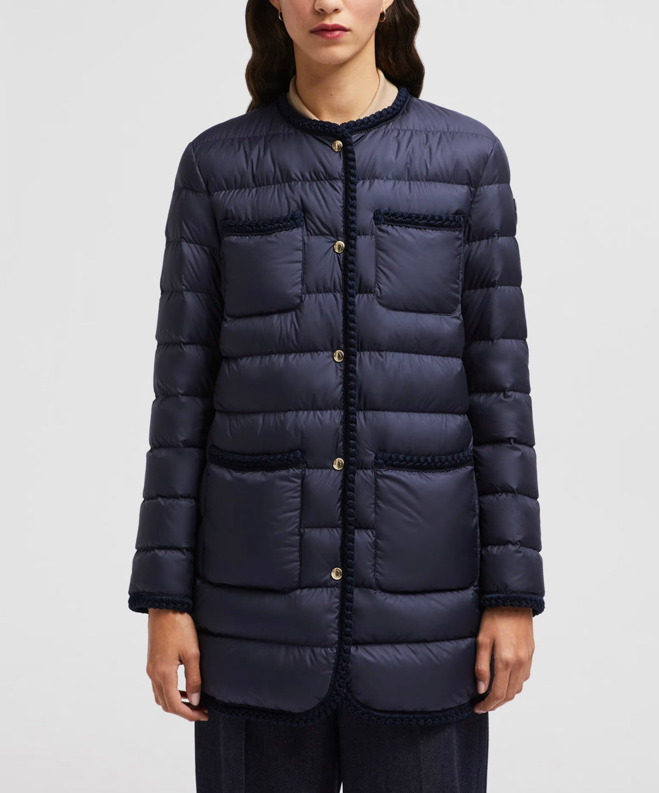 MONCLER DONNA BLU DOPPIA TASCA