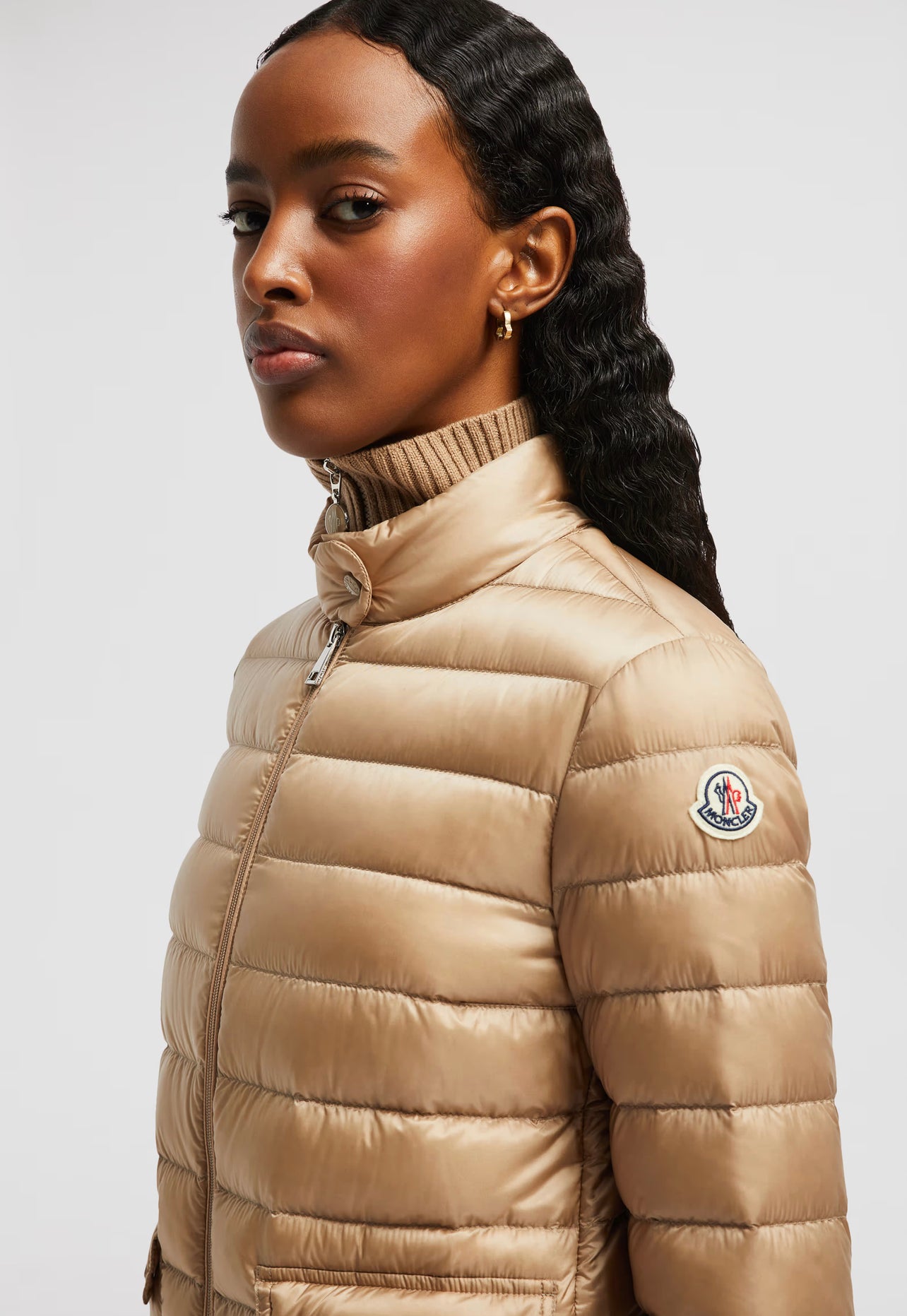 MONCLER DONNA CORTO BEIGE