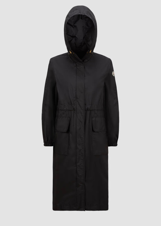 MONCLER DONNA NERO IMPERMABILE LUNGO