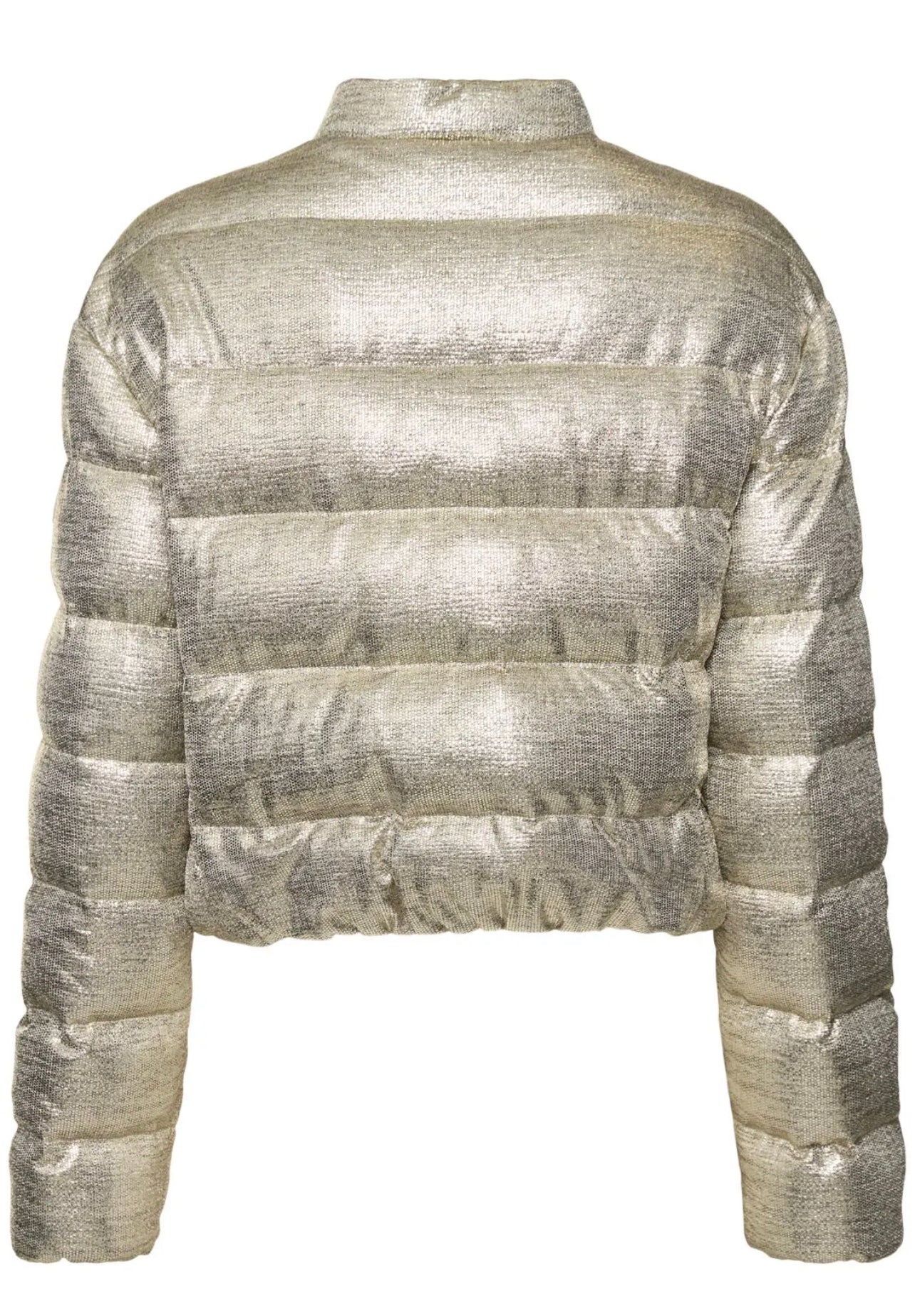 MONCLER DONNA ARGENTO CON ZIP ORO