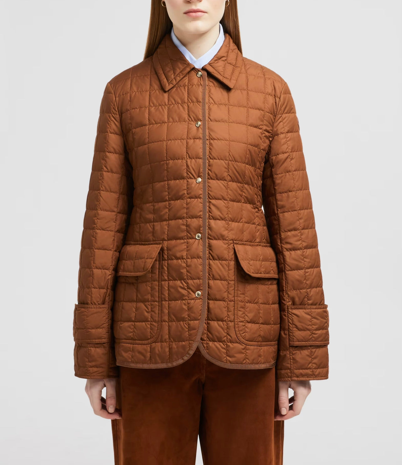 MONCLER DONNA QUADRONI CAMMELLO