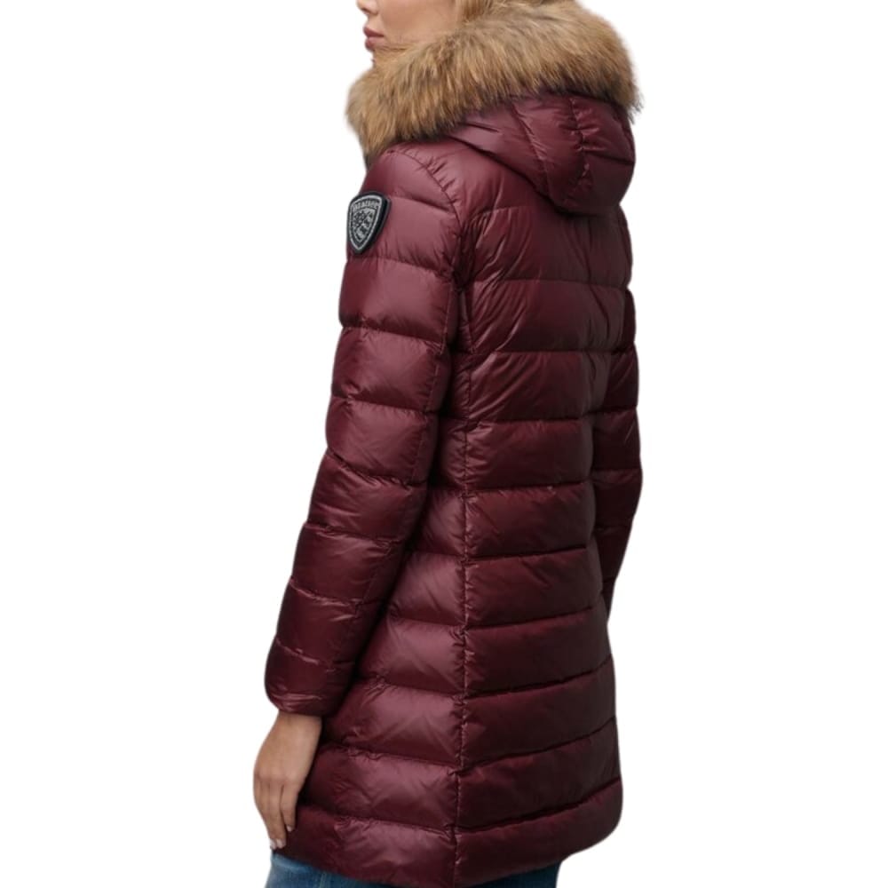 GIUBBINO BLAUER LUNGO DONNA PELLICCIA BORDEAUX