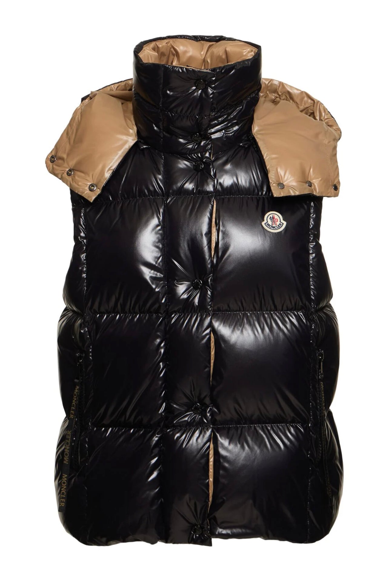 MONCLER DONNA SMANICATO NERO LUCIDO