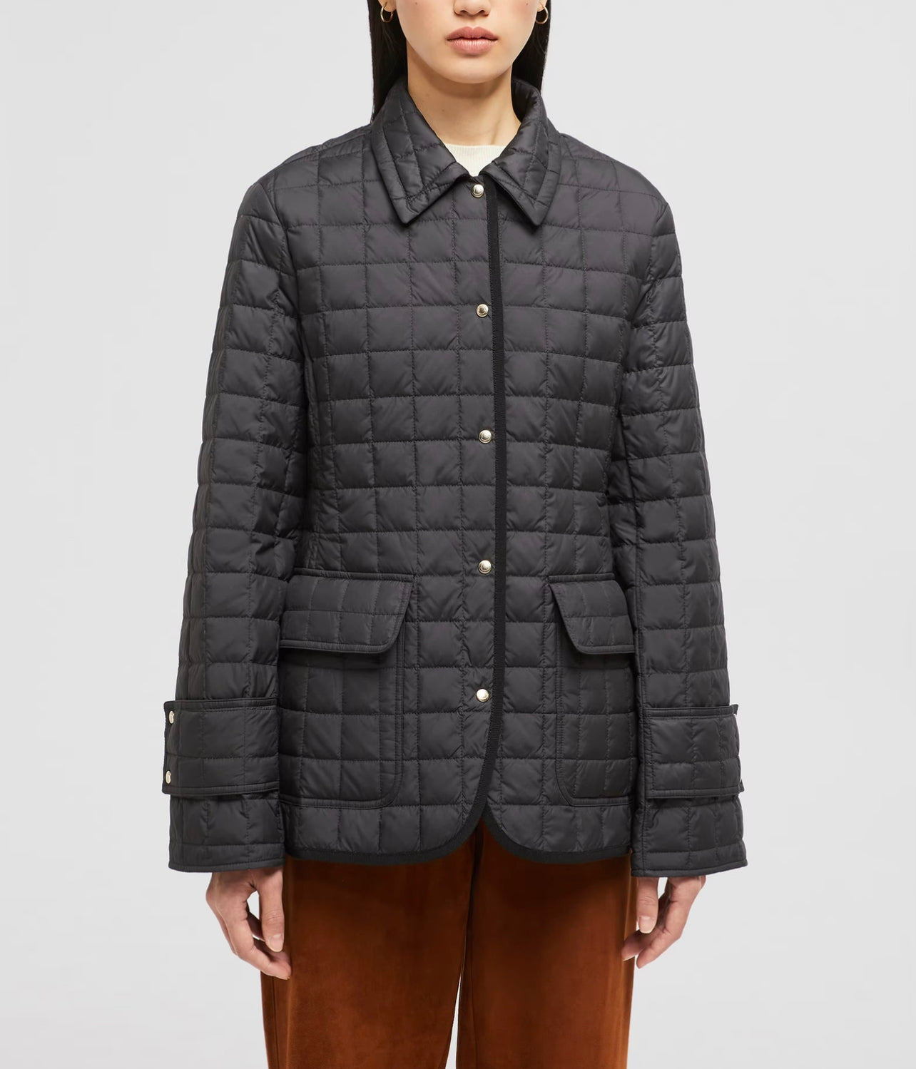 MONCLER DONNA QUADRONI NERO