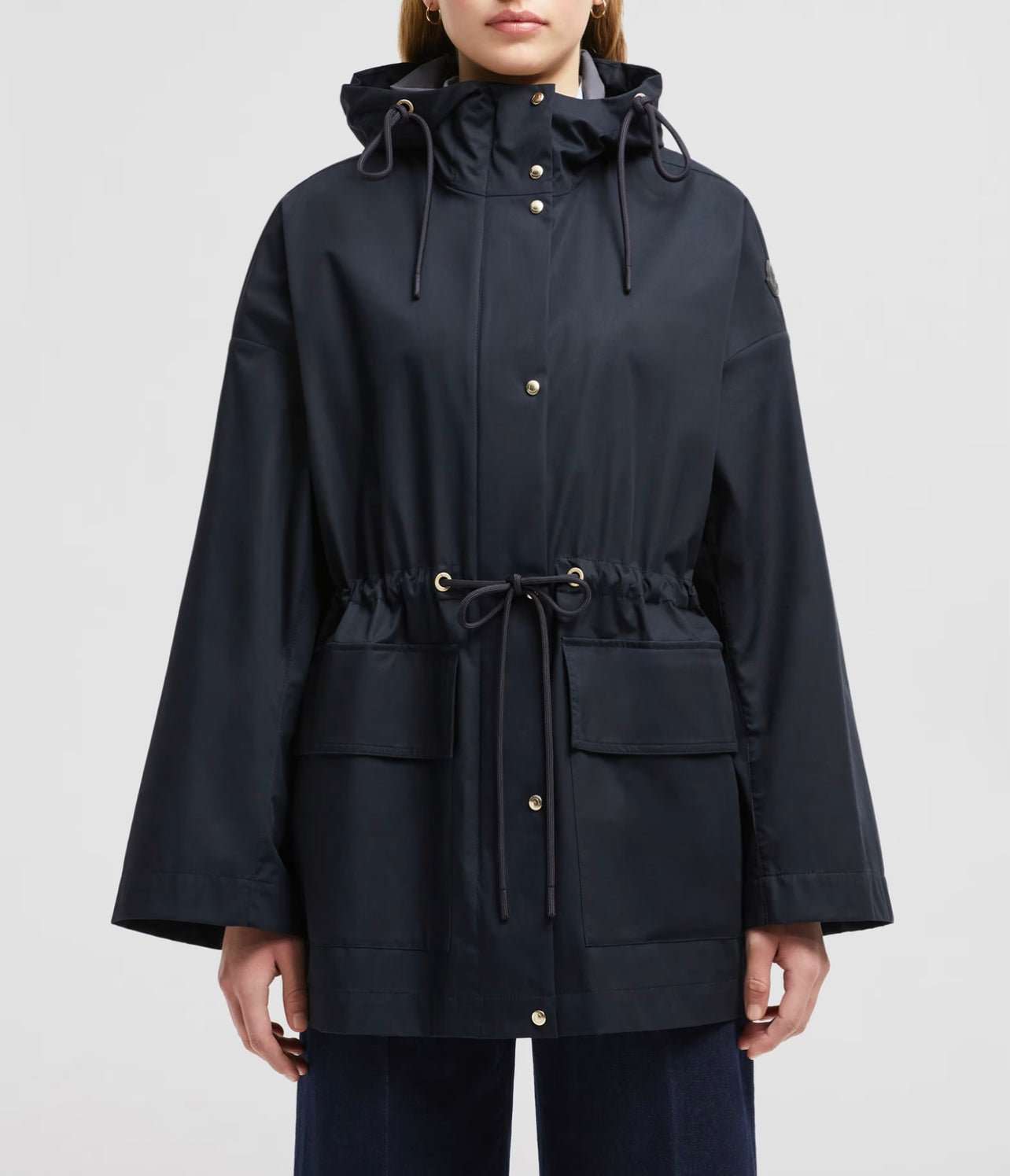 MONCLER DONNA IMPERMEABILE BLU