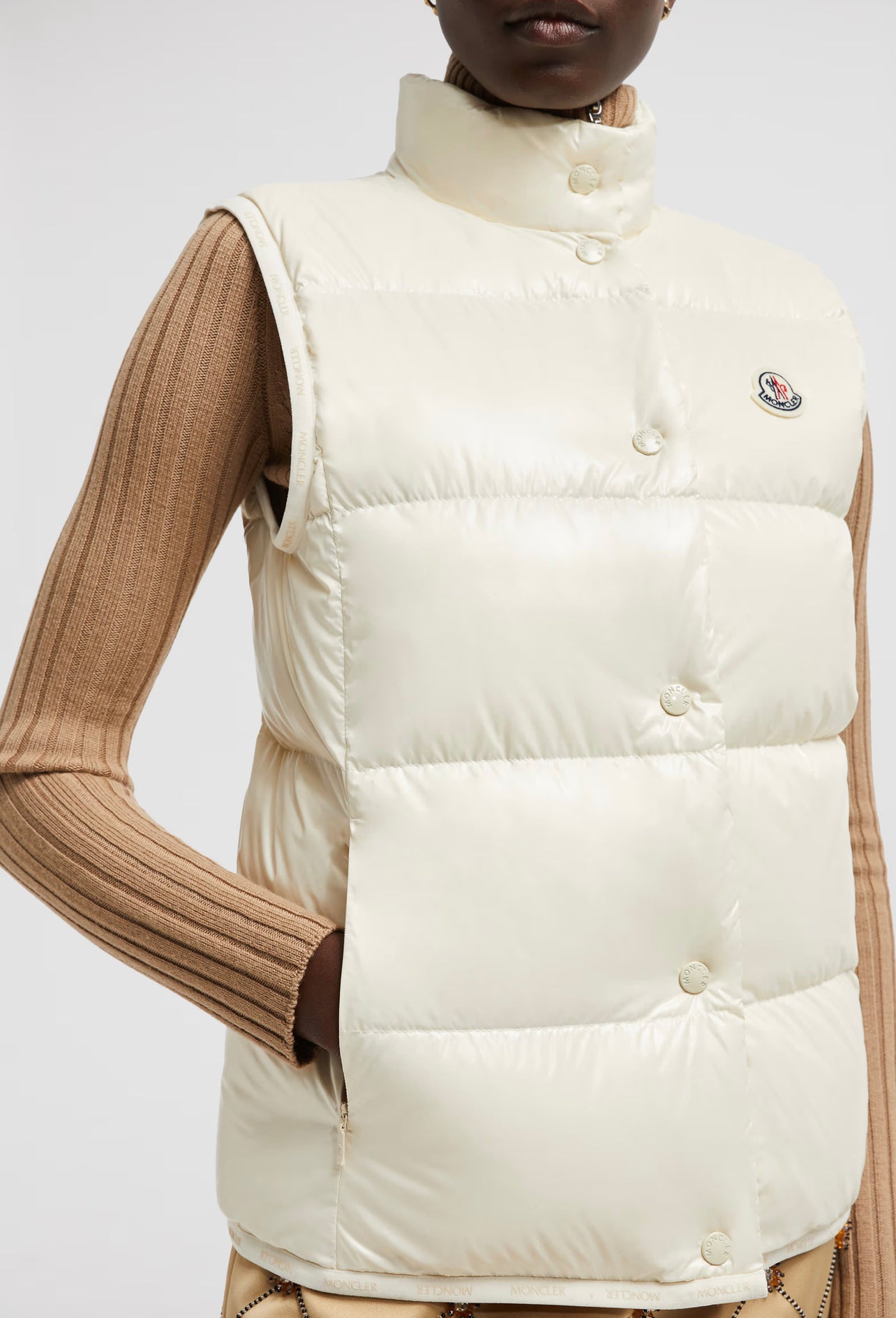 SMANICATO MONCLER DONNA BIANCO