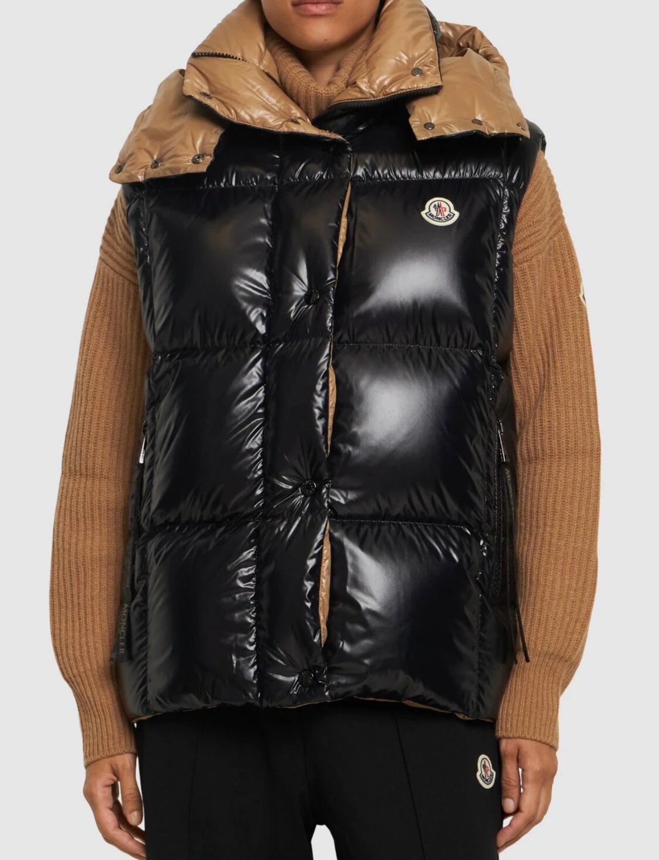 MONCLER DONNA SMANICATO NERO LUCIDO