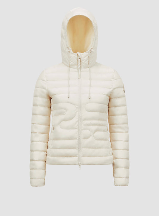 MONCLER DONNA BIANCO CON CAPPUCCIO