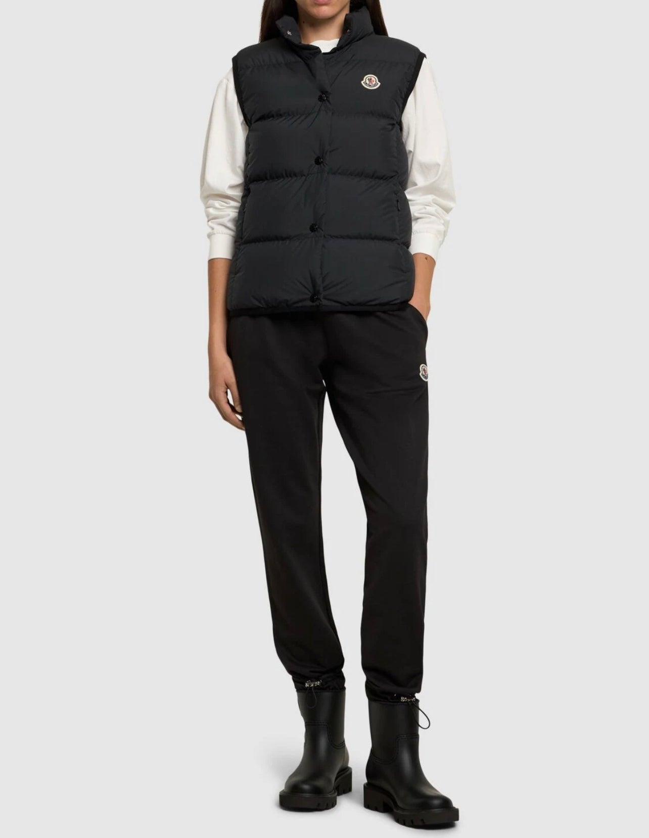 MONCLER DONNA SMANICATO NERO OPACO