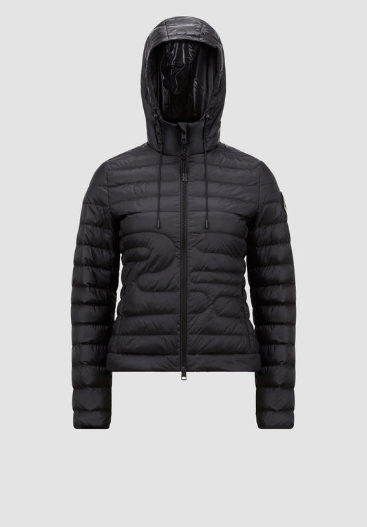 MONCLER DONNA NERO CON CAPPUCCIO