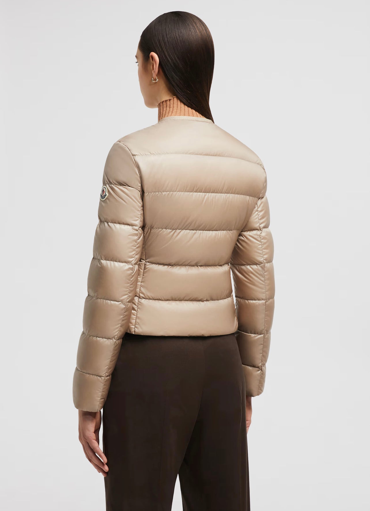 MONCLER DONNA BEIGE CORTO