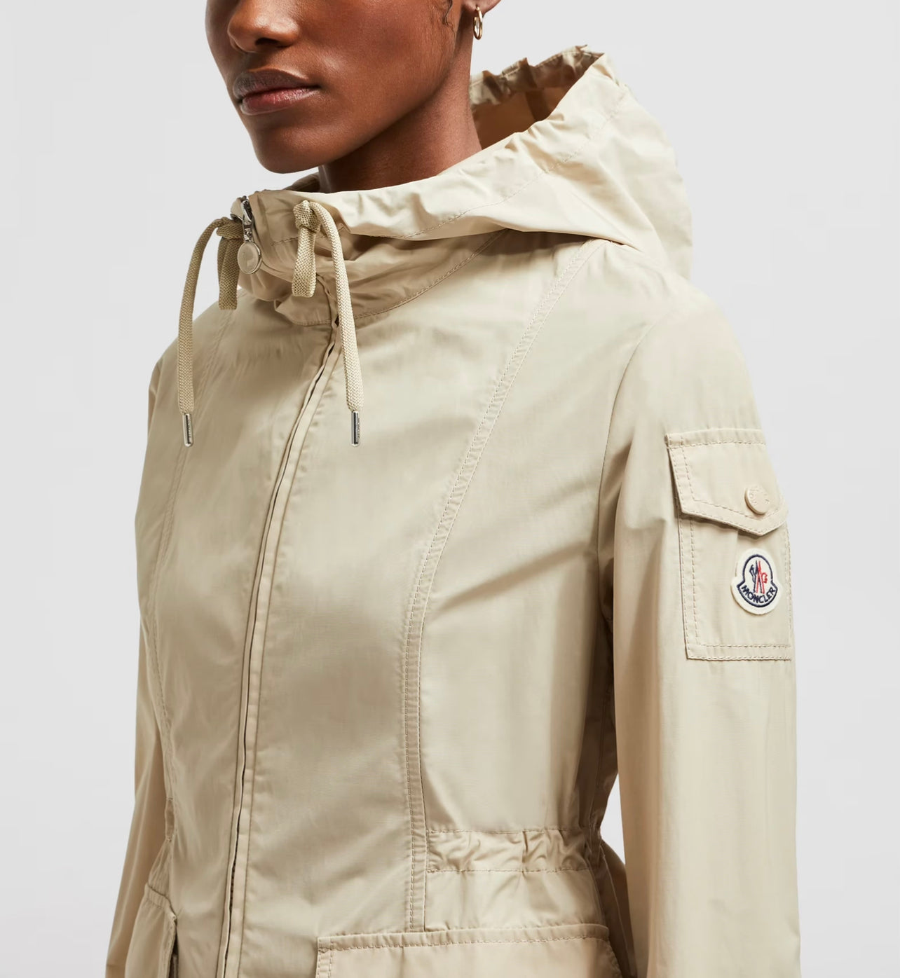 MONCLER DONNA BEIGE CHIARO ELASTICO