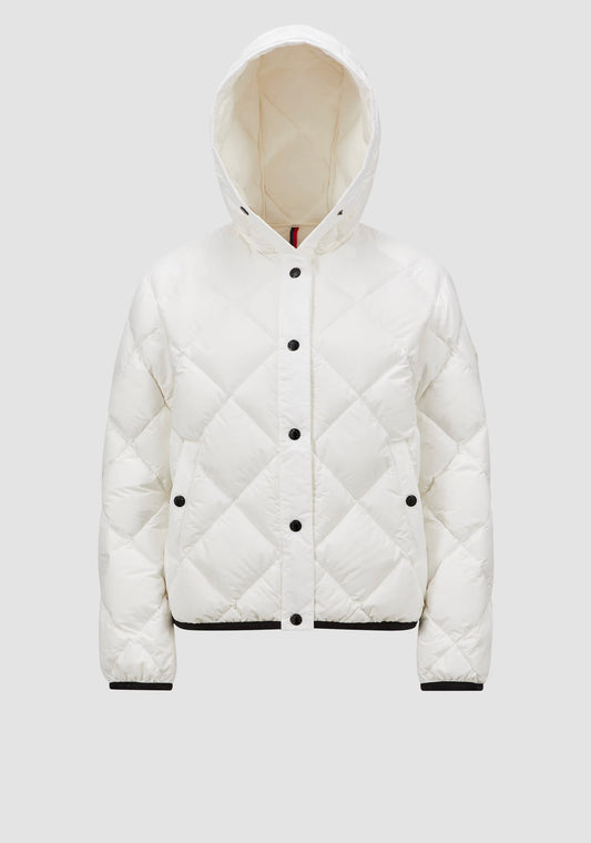 MONCLER DONNA CORTO BIANCO CON CAPPUCCIO