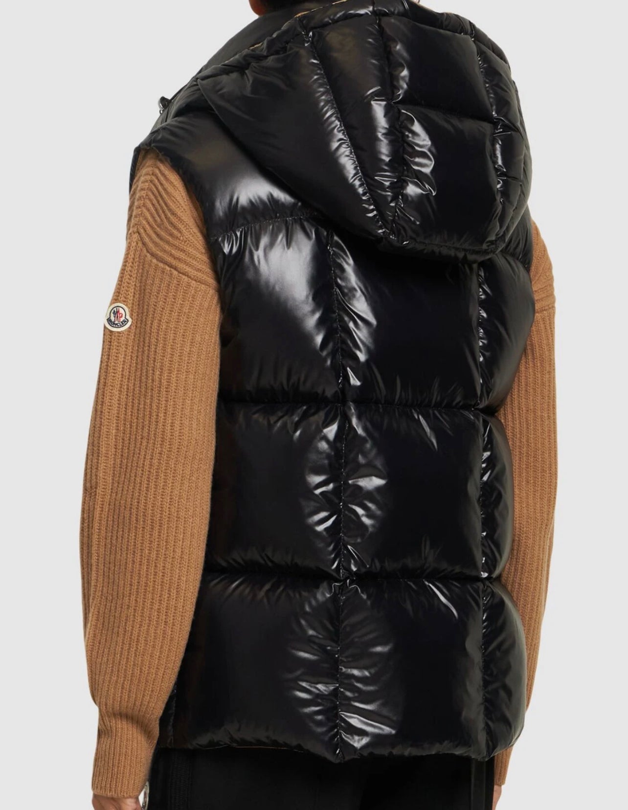 MONCLER DONNA SMANICATO NERO LUCIDO