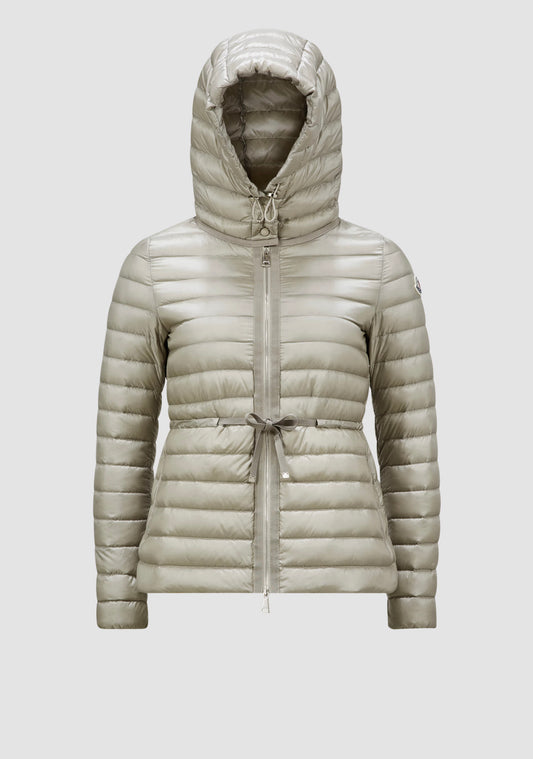 MONCLER DONNA GRIGIO  CHIARO   CON CAPPUCCIO