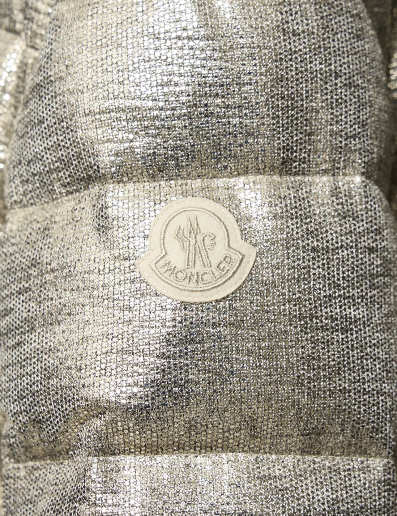 MONCLER DONNA ARGENTO CON ZIP ORO