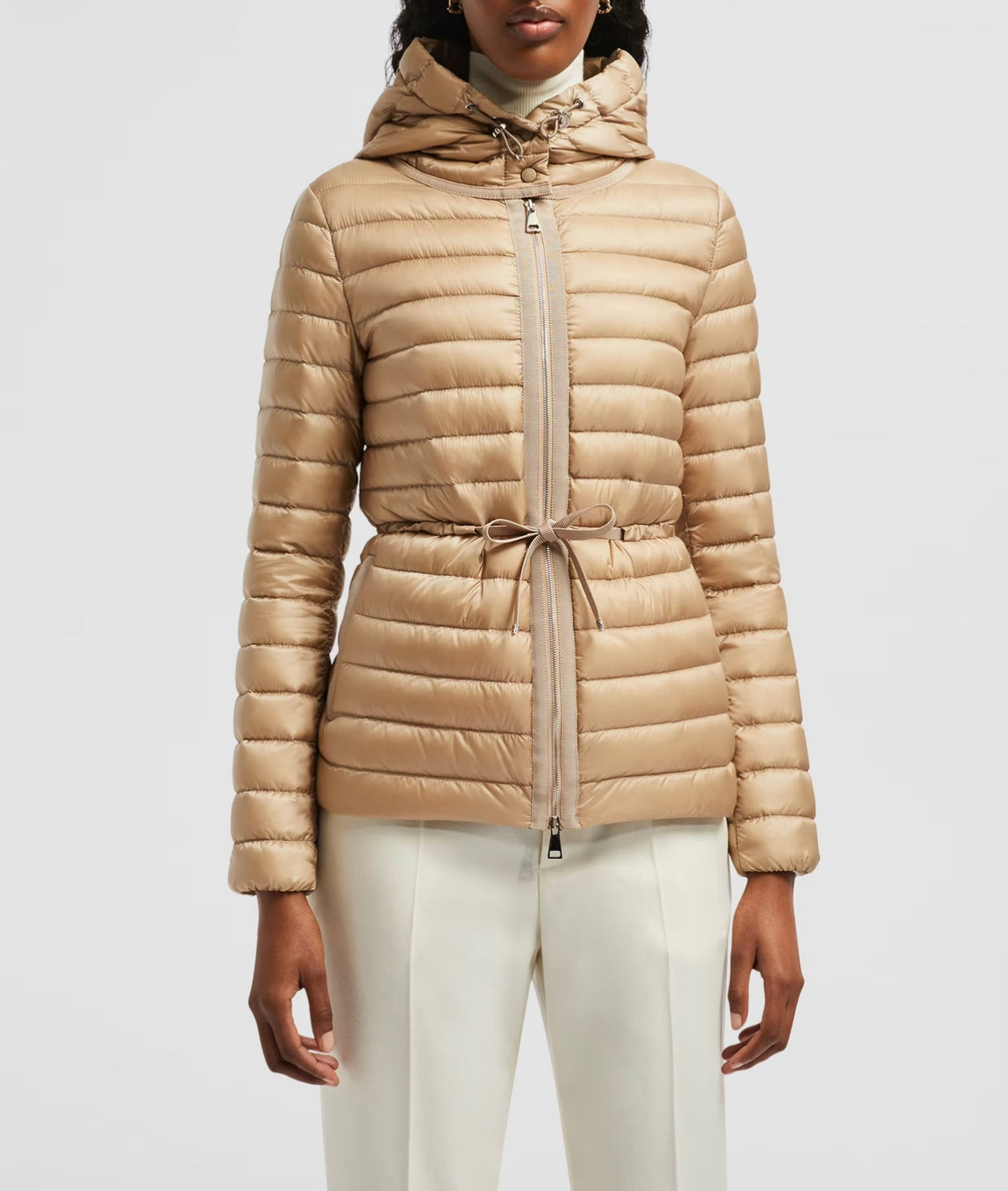 MONCLER DONNA BEIGE CON CAPPUCCIO