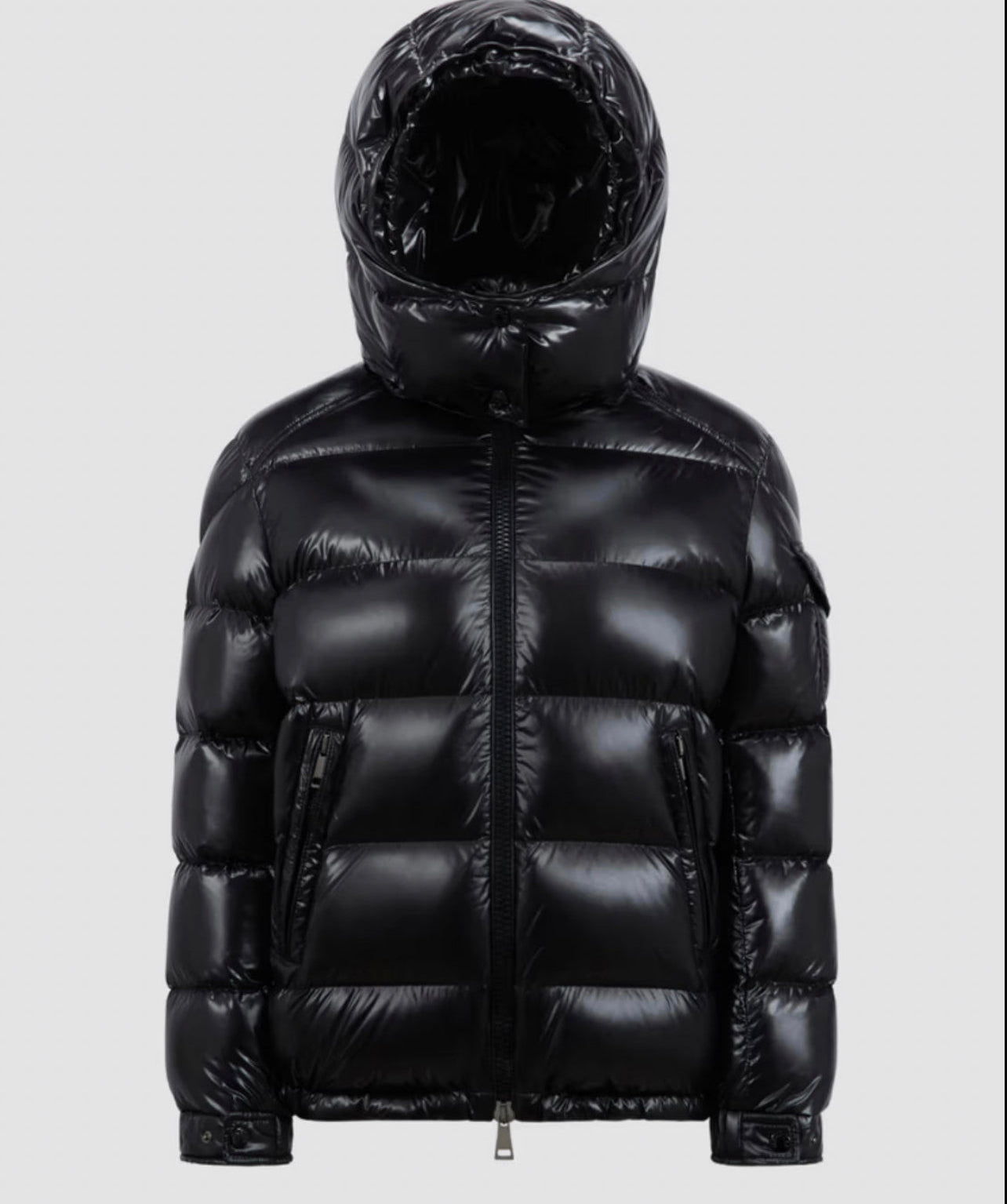 GIUBBOTTO MONCLER DONNA NERO  CORTO CAPPUCCIO