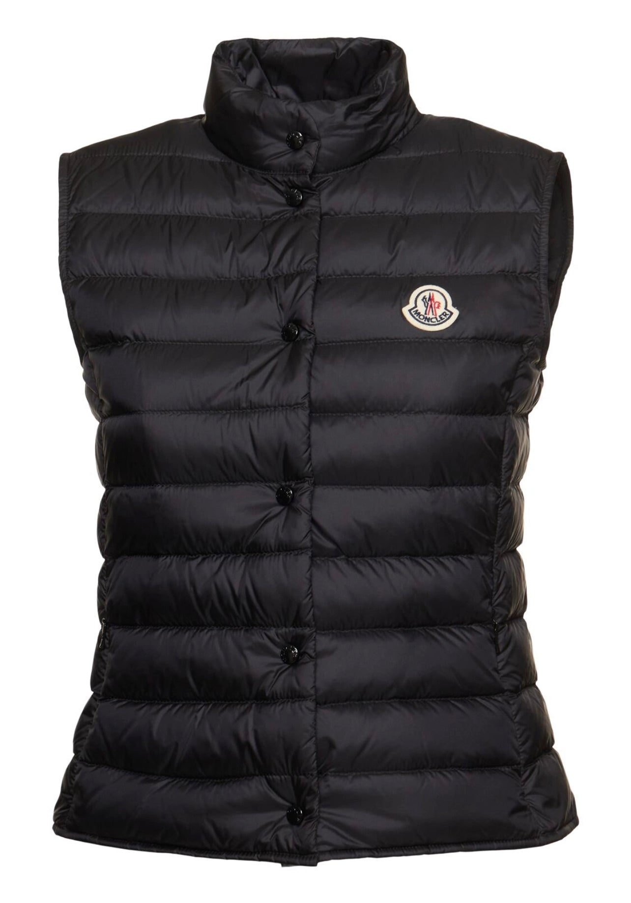 MONCLER DONNA SMANICATO NERO CON BOTTONE