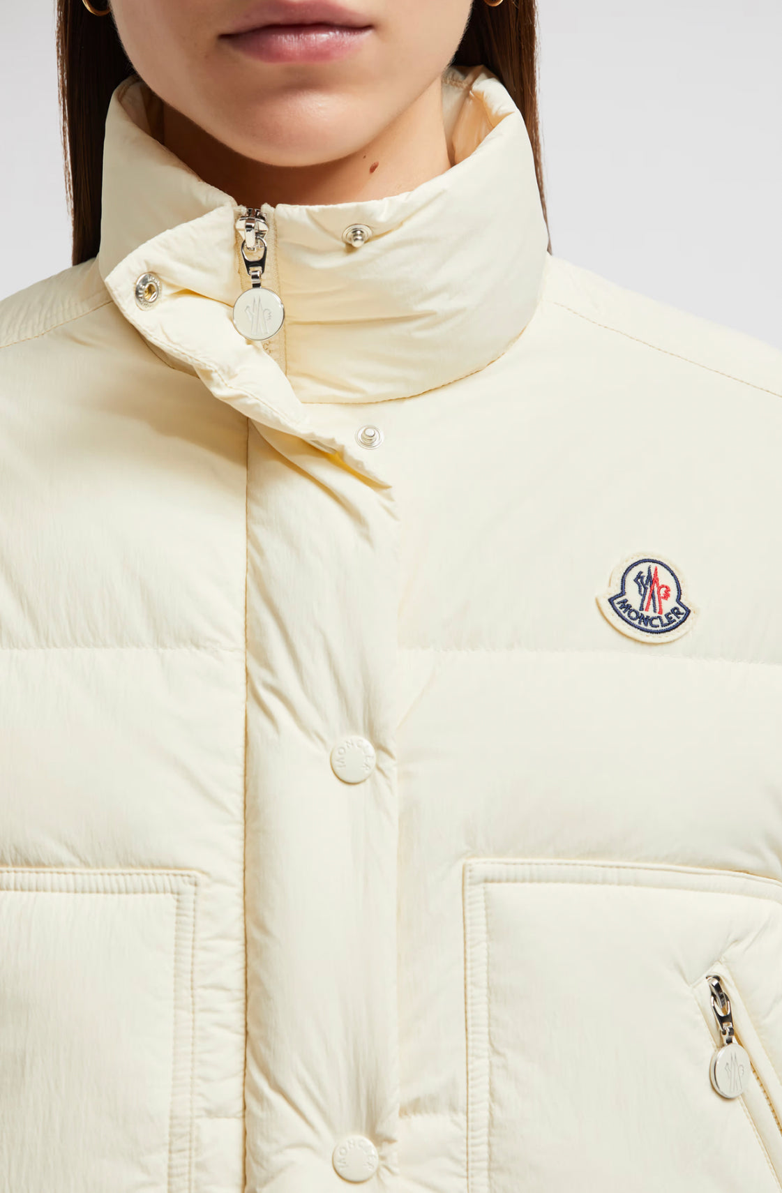 GIUBBOTTO MONCLER DONNA CORTO BIANCO