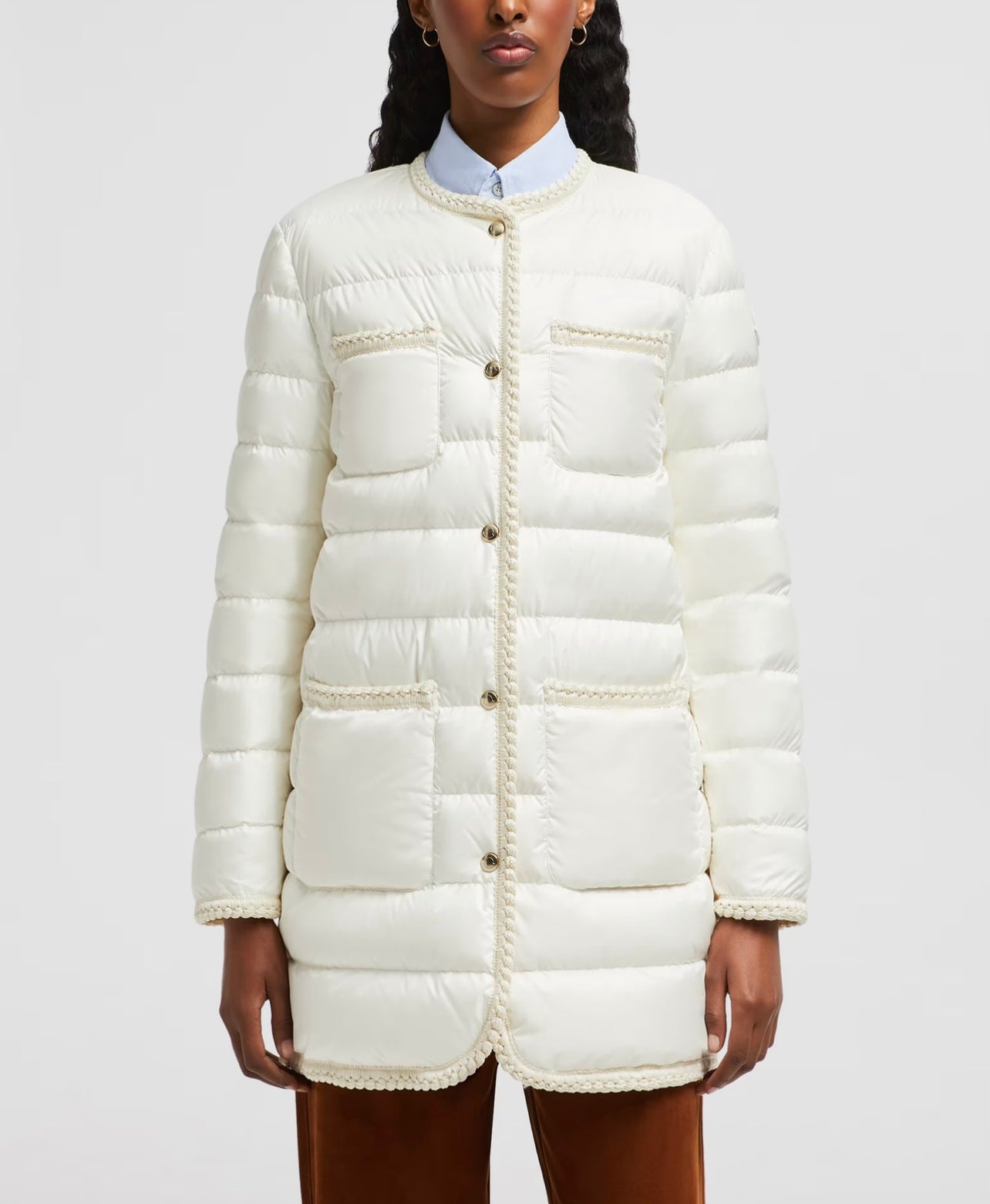 MONCLER DONNA BIANCO DOPPIA TASCA