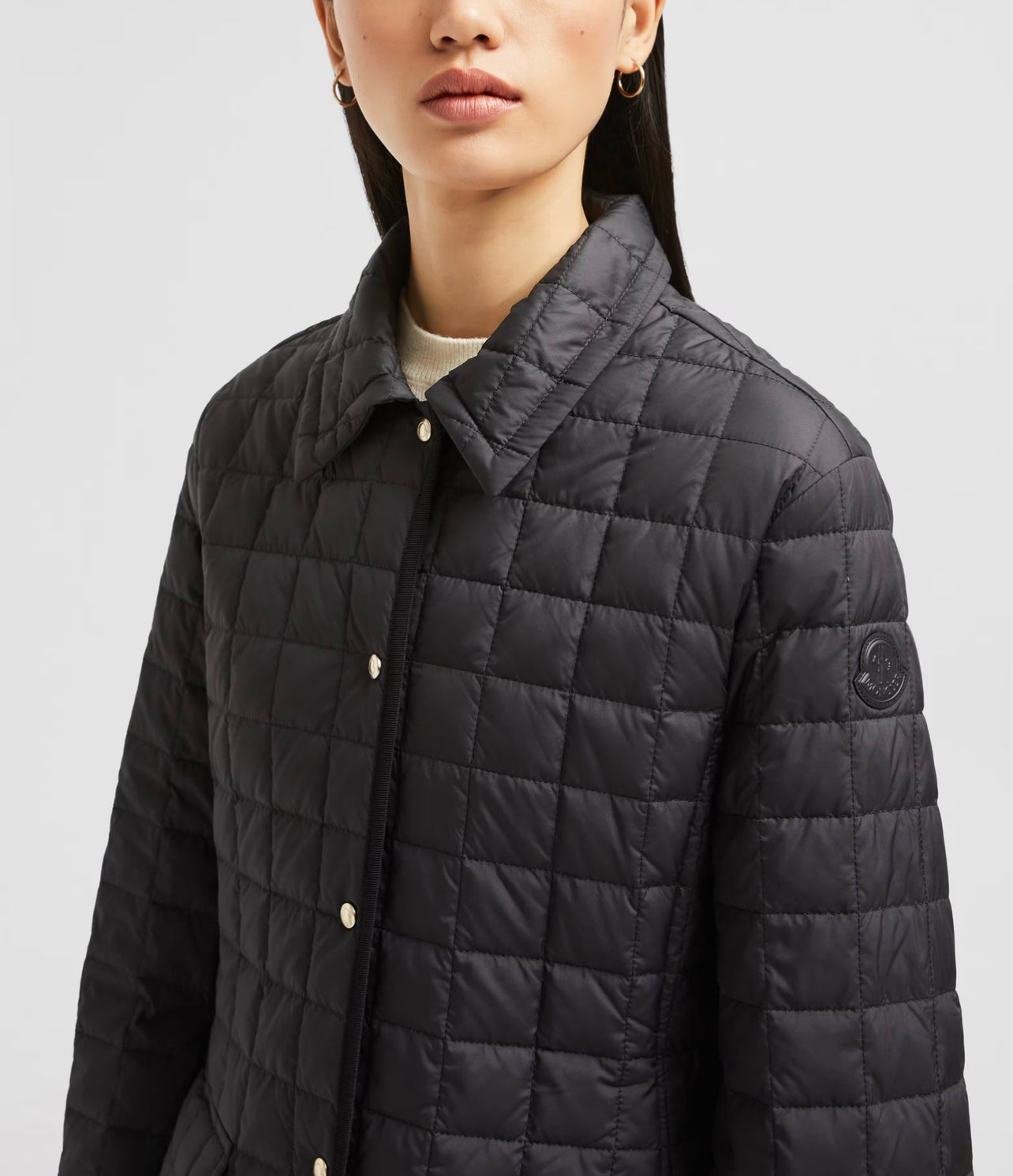 MONCLER DONNA QUADRONI NERO